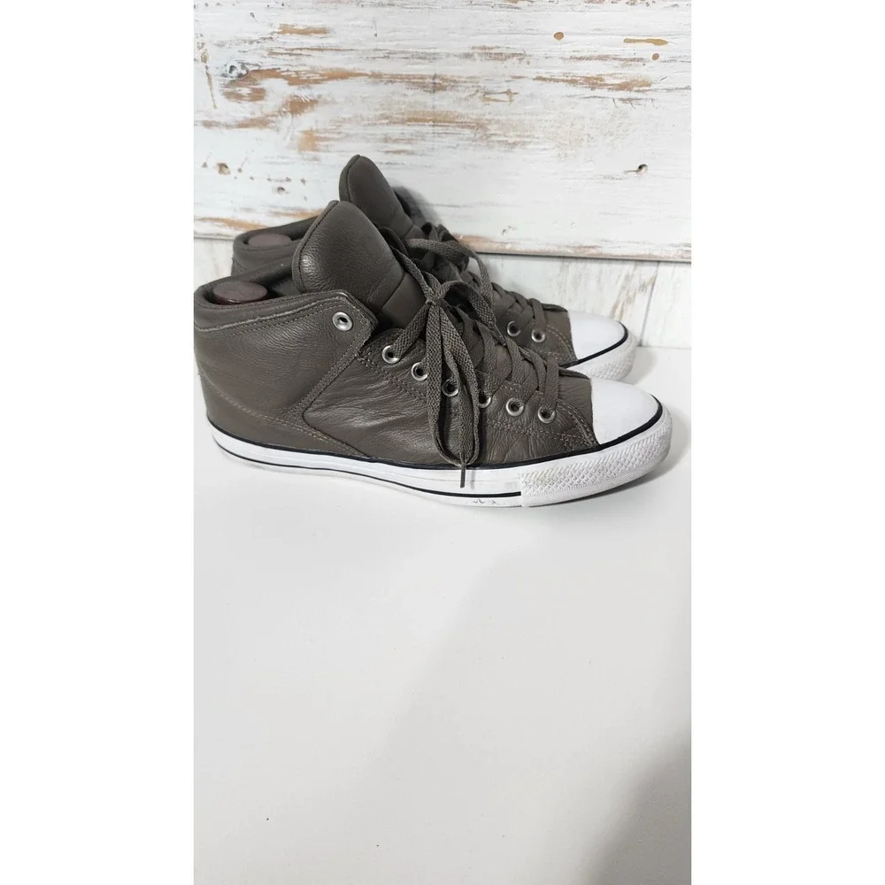 Converse Chuck Taylor All Star Shoes Mens Size 10 Black Leather Siege @8 - Picture 5 of 8
